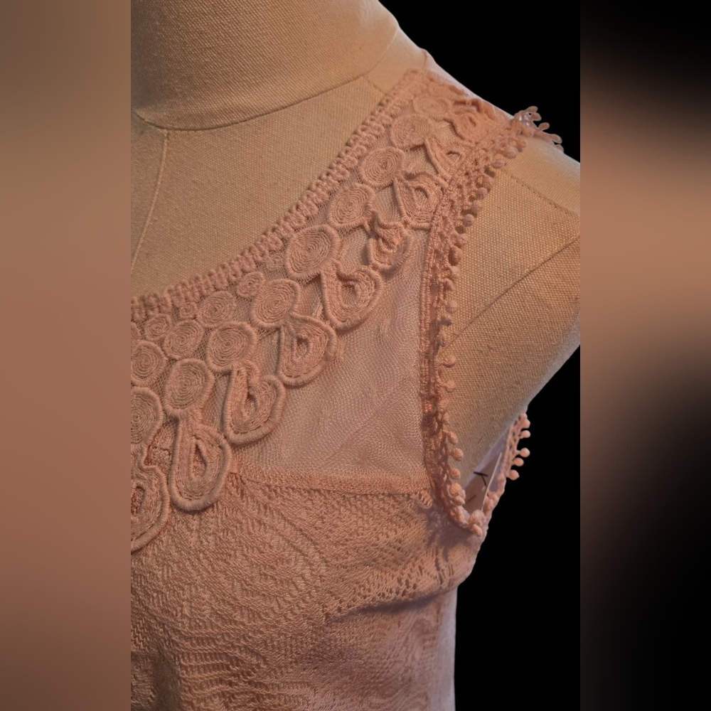 NWT RARE Risøe Be Beautiful Pink Crochet Shift Dress - Picture 6 of 16